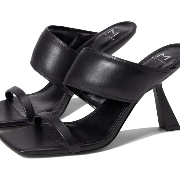 Marc Fisher Shoes - Marc Fisher  Deann Sandal, Black Leather  Women Size 9   retail $150  NIB